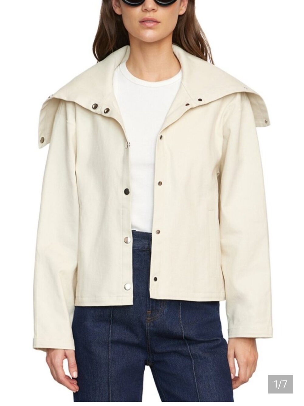 Modern Citizen Womens  Jona Cropped Collared Jacket